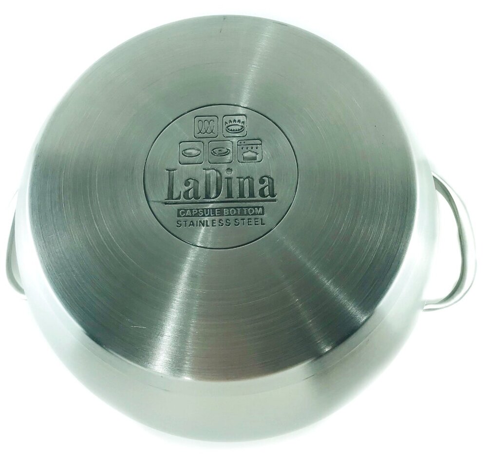 Кастрюля из нержавеющей стали "LaDina" DIANA 24см 5л 68024 - фотография № 2