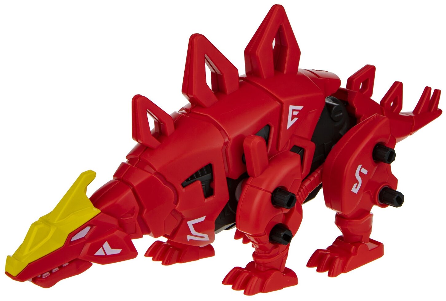 Сборная модель "Робо-стегозавр" красный, 49 деталей (Т19096) 1toy - фото №1