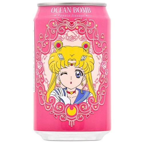 OCEAN BOMB Sailor Moon Газированный напиток / Лимонад со вкусом спелого помело, 330 мл.
