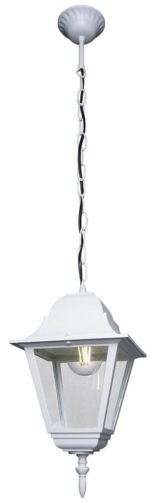 Светильник садово-парковый Feron 4205/PL4205 четырехгранный на цепочке 100W E27 230V, белый