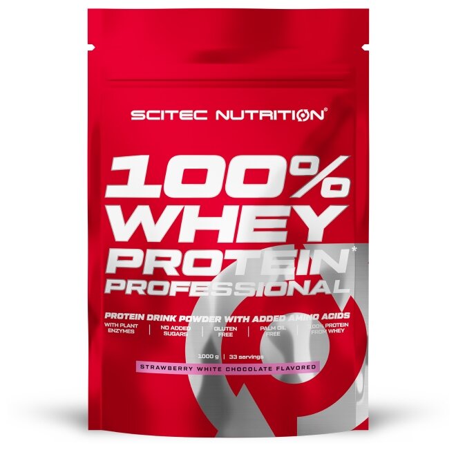 Scitec 100% Whey Protein Profesional 1000g Strawberry White Chocolate