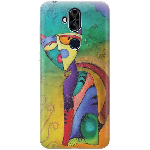 фото Re:pa накладка transparent для asus zenfone 5q / 5 lite zc600kl с принтом "разноцветный котик"