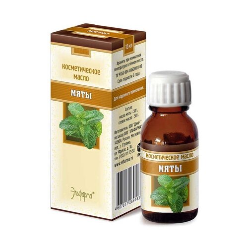 Мяты косметическое масло, Эльфарма, 15 мл.