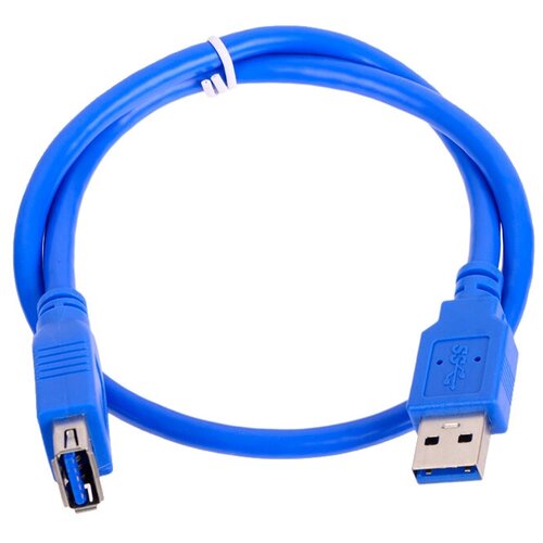 Удлинитель Aopen USB - USB (ACU302), 0.5 м, синий удлинитель aopen usb usb acu202 3mtg зеленый прозрачный