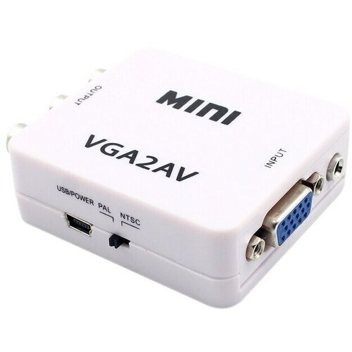 конвертер переходник mini с vga на av 1080p Конвертер VGA/AV-RCA 1080p