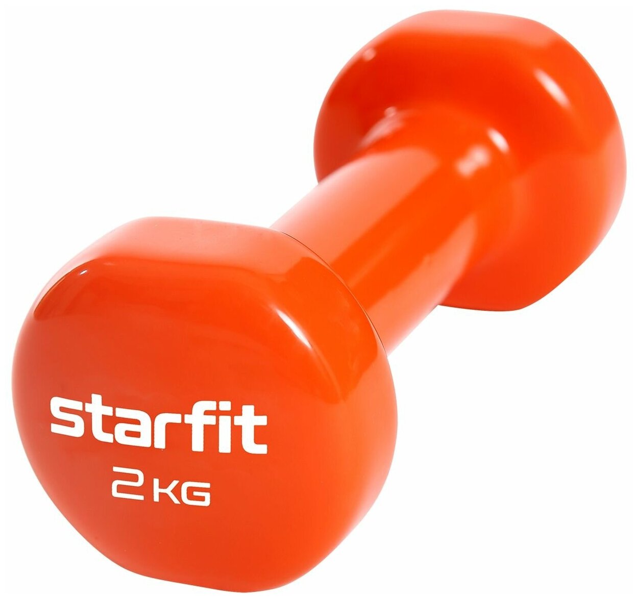 Гантель виниловая STARFIT DB-101 2 кг, оранжевый.