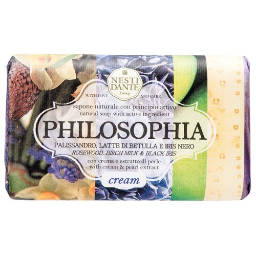 Nesti Dante Мыло кусковое Philosophia Cream, 250 г мыло кусковое nesti dante фрезия эолийских островов 250 г