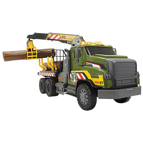 Лесовоз Dickie Toys 3749026, 54 см, зеленый/серый машины dickie грузовик лесовоз свет звук 54 см