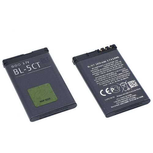 Аккумуляторная батарея BL-5CT для Nokia 5220/3720/6303/C3-01/С5 craftmann battery 1050mah for nokia 3720 classic 5220 xpressmusic 6303 classic 6730 c3 01 c5 c6 01 bl6301 bl 5ct