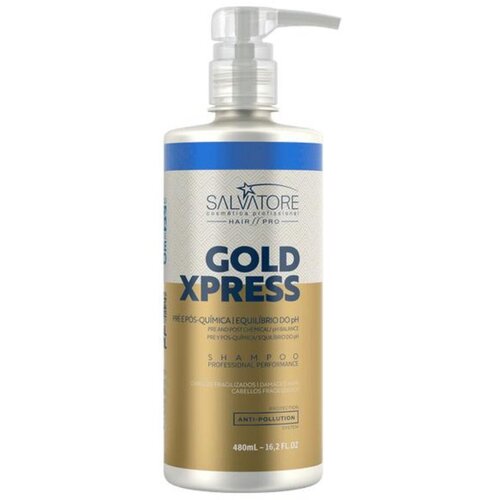 Шампунь для волос контроль PH до и после химического воздействия Shampoo Gold Xpress Cliente 480 ml