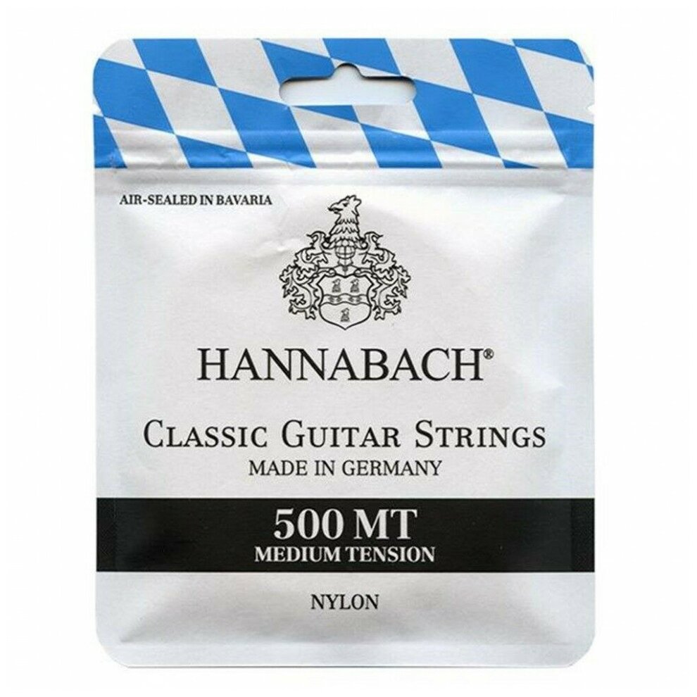 Cтруны Hannabach для классической гитары, посеребренная медь, среднее натяжение (500MT)