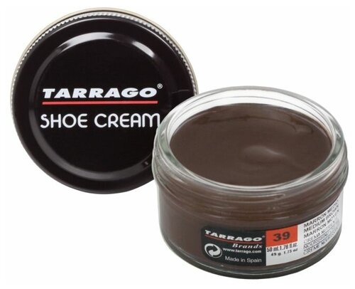 Tarrago Крем-банка Shoe Cream 039 medium brown, 50 мл