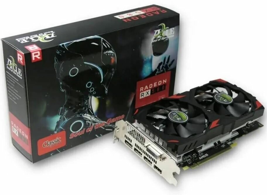 Видеокарта Axle RX580 PCI-E 8G DDR5 256bit HDMI/DPx2 WITH COOLER