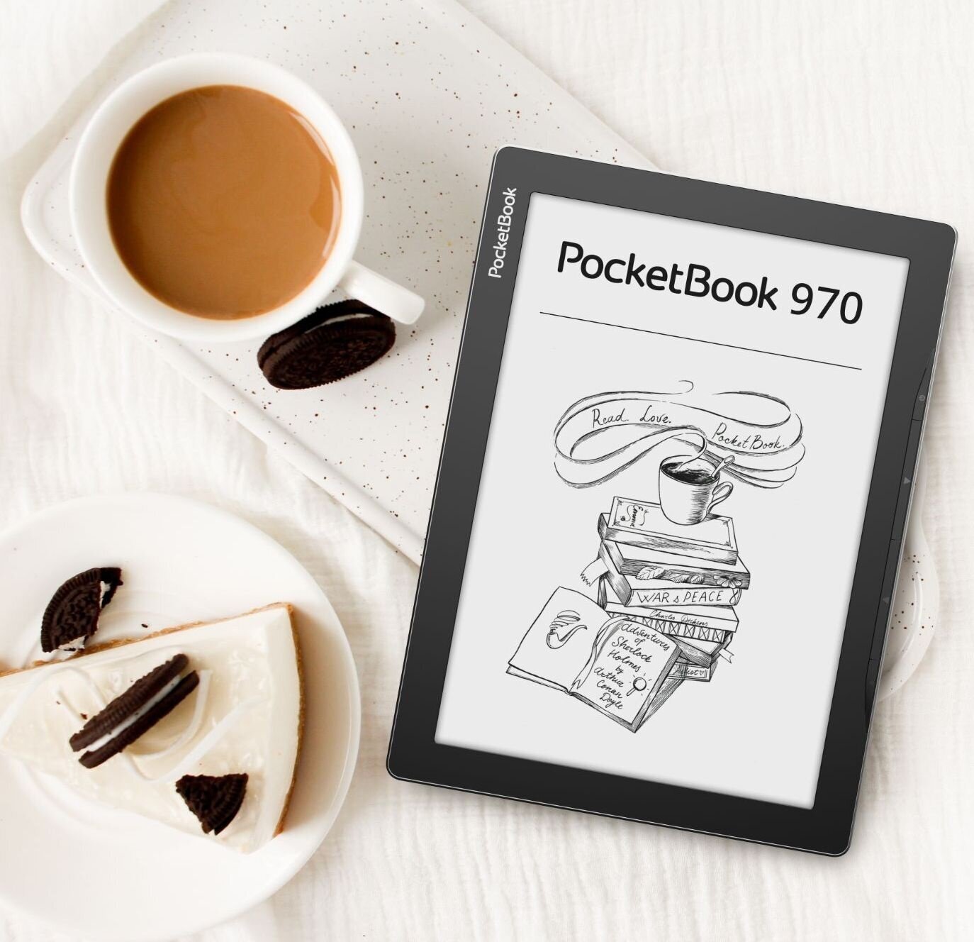 9.7" Электронная книга PocketBook 970 1200x825, E-Ink, 8 ГБ, серый