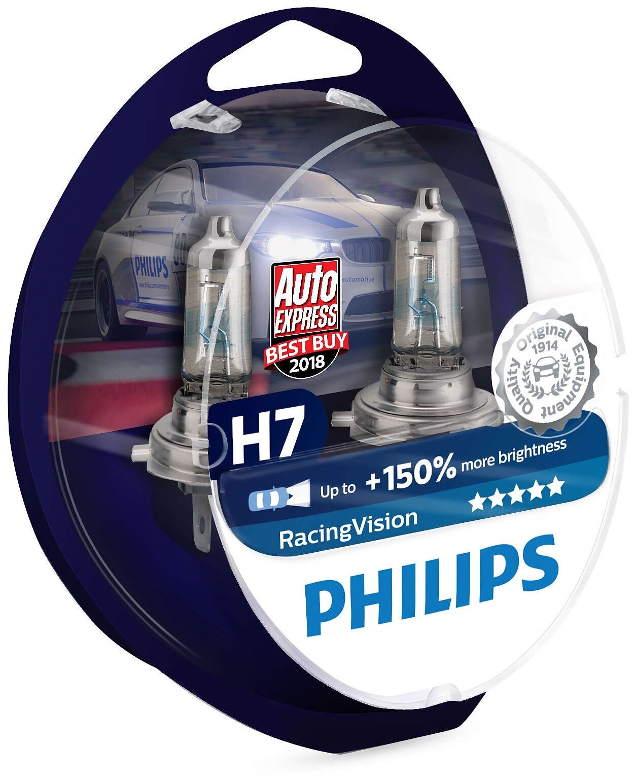 Лампа Автомобильная H7 12v- 55w (Px26d) Racing Vision (2 Шт.) (Philips) Philips арт. 12972RVS2