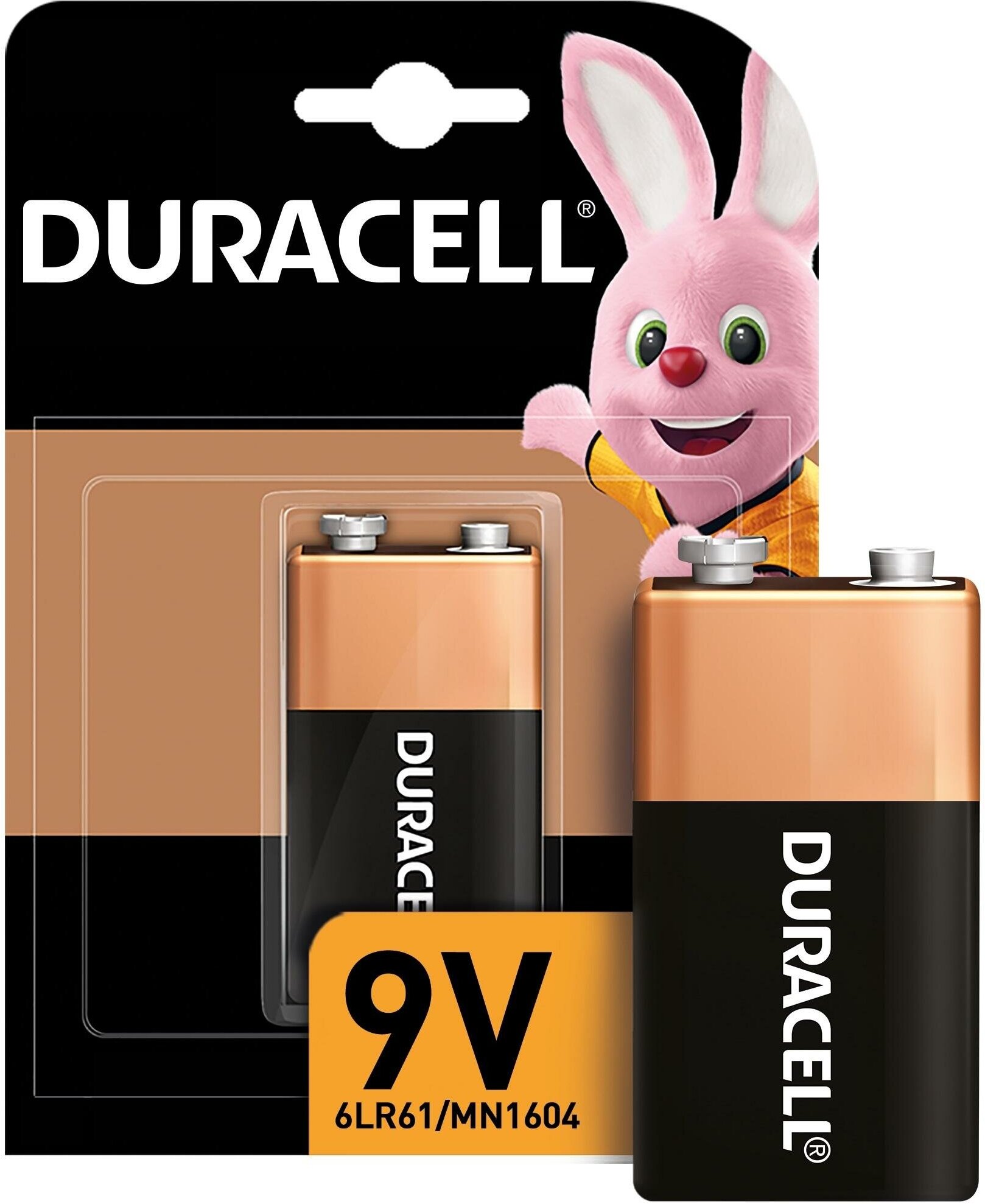 Батарейка DURACELL 6LR61-1BL/6LF22-1BL/Крона 9V бл/1шт