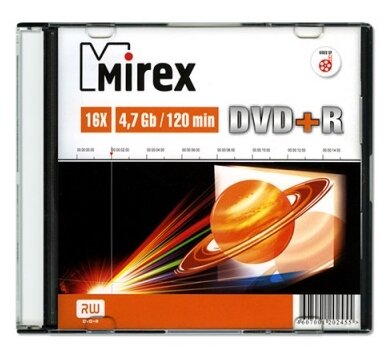 Диск DVD+R Mirex 4.7Gb 16x