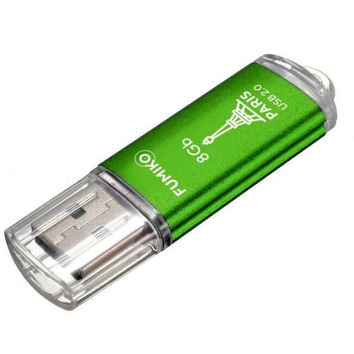 Флешка FUMIKO PARIS 8GB зеленая USB 2.0 green julian paris