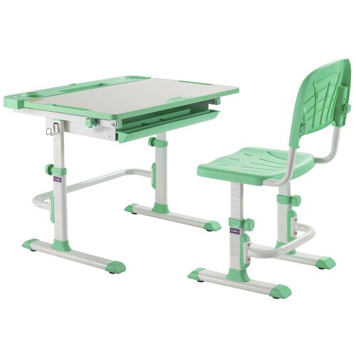 фото Комплект парта + стул трансформеры disa green cubby (ширина: 830мм / глубина: 495мм)