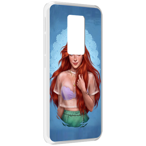 Чехол MyPads девушка-в-голубом-фоне женский для Motorola Defy 2021 задняя-панель-накладка-бампер
