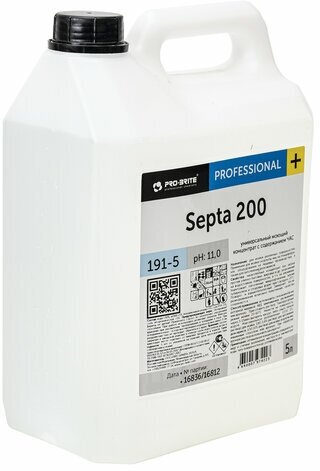 Профессиональное универсальное моющее средство Pro-Brite Septa-200 5 л (артикул производителя 191-5)