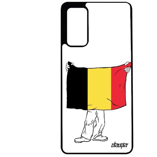 фото Чехол на мобильный samsung galaxy s20fe, "флаг бельгии с руками" туризм государственный utaupia