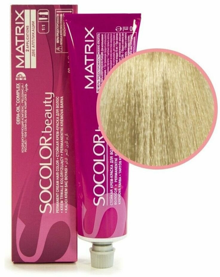 Matrix Socolor Beauty стойкая крем-краска для волос, 10G очень-очень светлый блондин золотистый, 90 мл