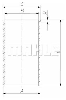 Гильза цилиндра Mahle 039 WV 42 00