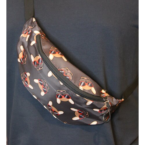 фото Сумка поясная , фактура гладкая, коричневый zetta