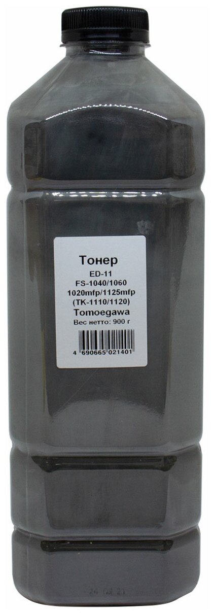 Tomoegawa TK-1110/1120/1115/1125 Тонер для Kyocera Fs-1020/1025/1120/1300/1125, 900г, канистра .