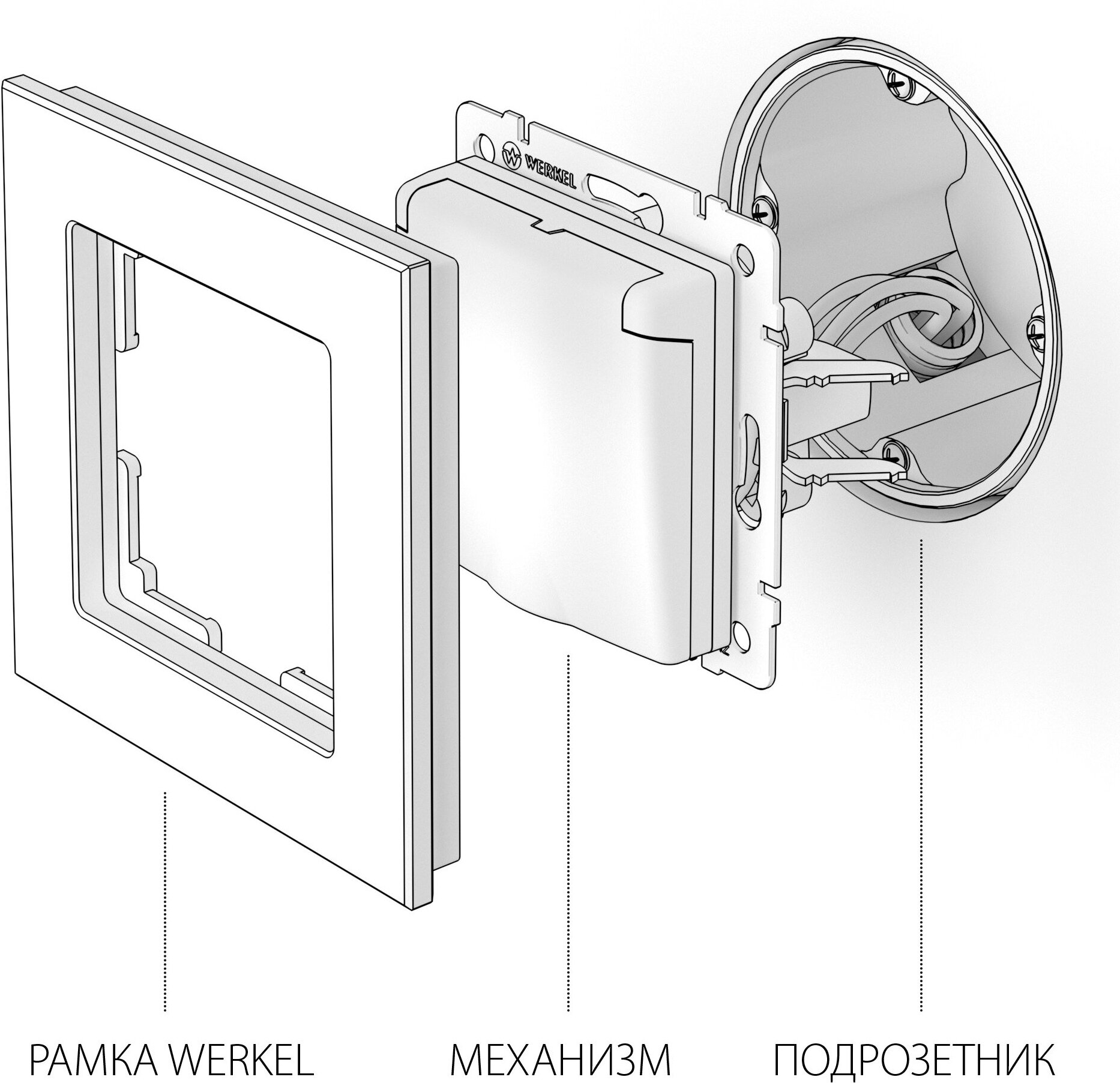 Розетка Werkel Hammer влагозащищенная с заземлением с защитой крышкой и шторками (черный матовый) - фотография № 8