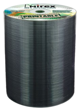 Диск DVD-R Mirex 4.7 Gb, 16x, Shrink (100), Ink Printable (100/500)