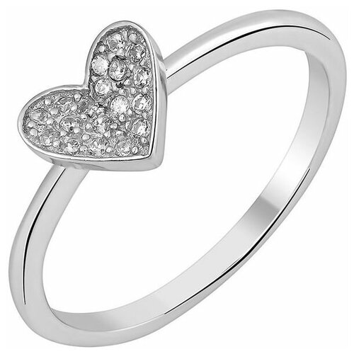 Кольцо из серебра с фианитами