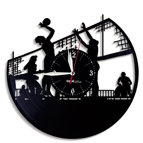 фото Настенные часы из виниловой пластинки "волейбол" vinyllab