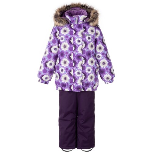 Комплект верхней одежды KERRY размер 110, бежевый, фиолетовый