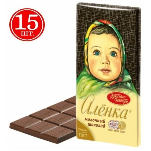 Шоколад Алёнка молочный, 90 г, 15 шт.