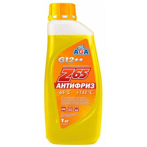 Антифриз AGA Z-65 желтый -65 G12++ 1кг