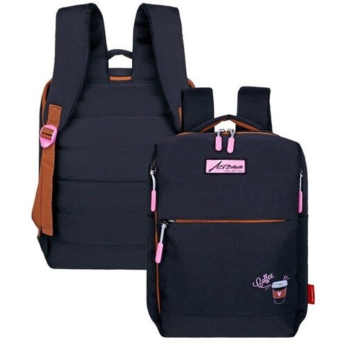 Рюкзак молодежный 39 х 26 х 10 см, эргономичная спинка, Across G6, чёрный/розовый G-6-4