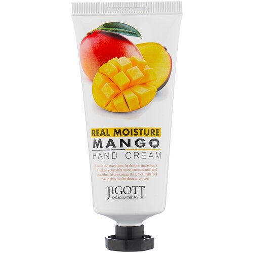 Jigott Крем для рук Real moisture с экстрактом манго, 100 мл sharme твердый кондиционер hair mango с маслом манго увлажняющий 45 г