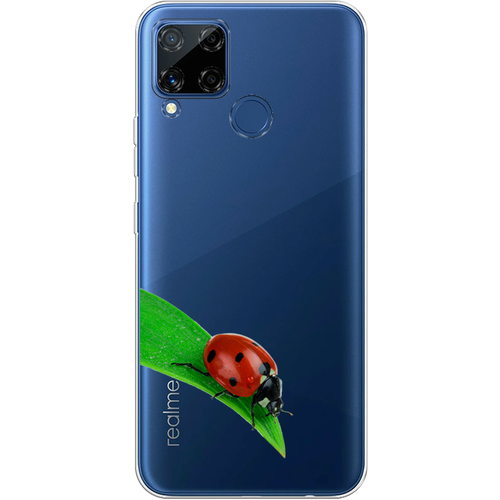 Силиконовый чехол на Realme C15 / Реалми С15 На счастье, прозрачный силиконовый чехол на realme c2 реалми с2 на счастье прозрачный