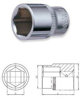 Торцевая головка глубокая 1 / 4DR, 10 мм JONNESWAY S04H2110