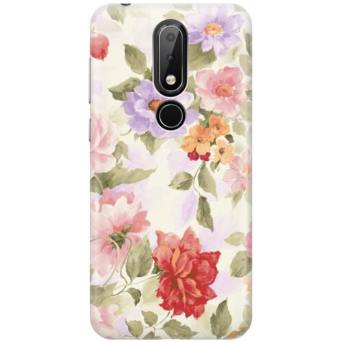 фото Cиликоновый чехол на nokia 6.1 plus / x6 (2018) / нокиа 6.1 плюс / х6 2018 с принтом "нежные цветы" gosso