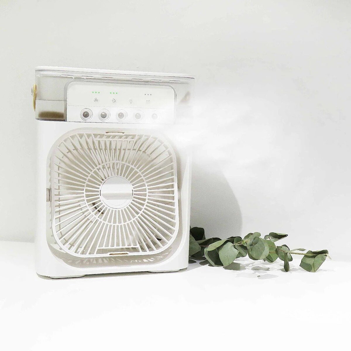 настольный вентилятор mini cooling fan белый - фотография № 1