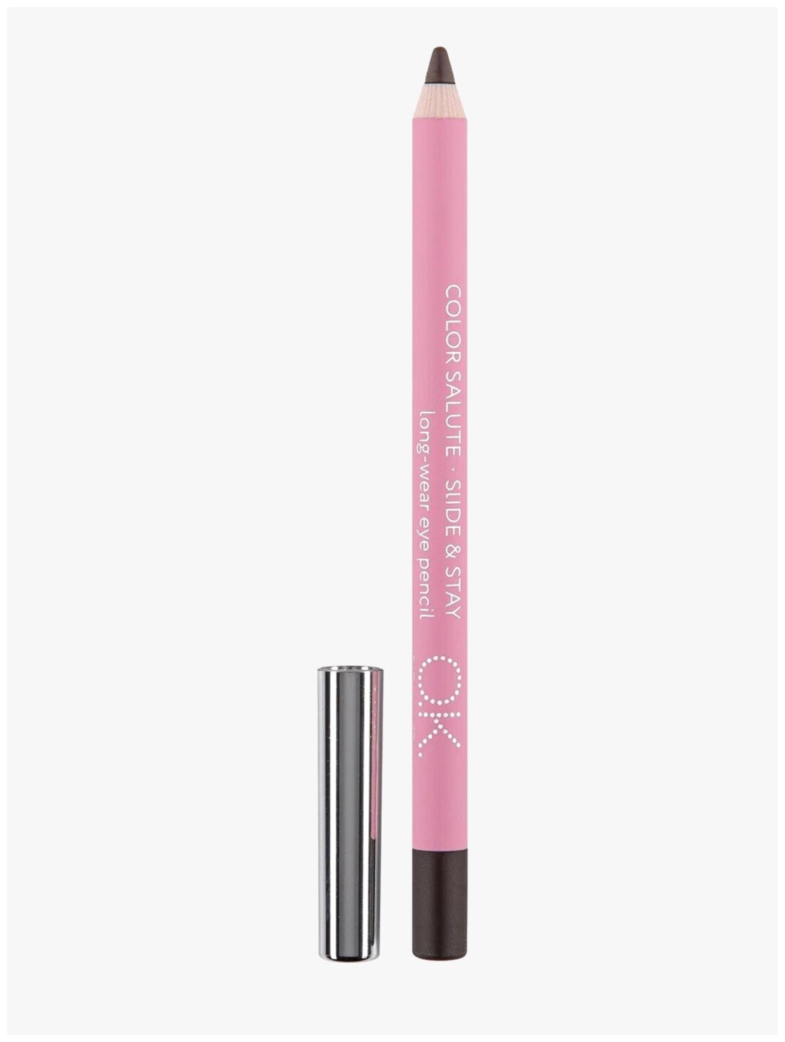 Стойкий карандаш для глаз OK BEAUTY COLOR SALUTE SLIDE & STAY long-wear eye pencil, тон LOON