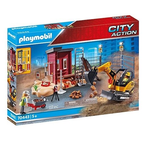 фото Набор с элементами конструктора playmobil city action 70443 мини-экскаватор