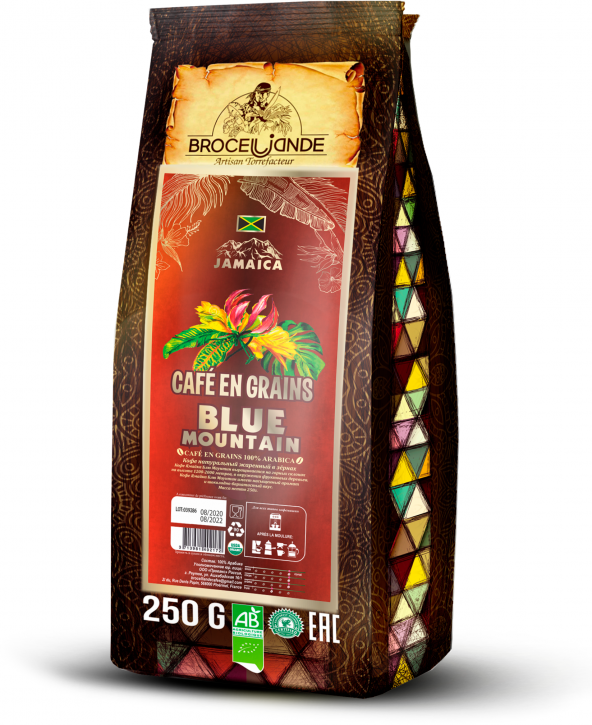 Кофе в зернах Broceliande Jamaica Blue Mountain (Ямайка Блю Маунтин) 250 гр.