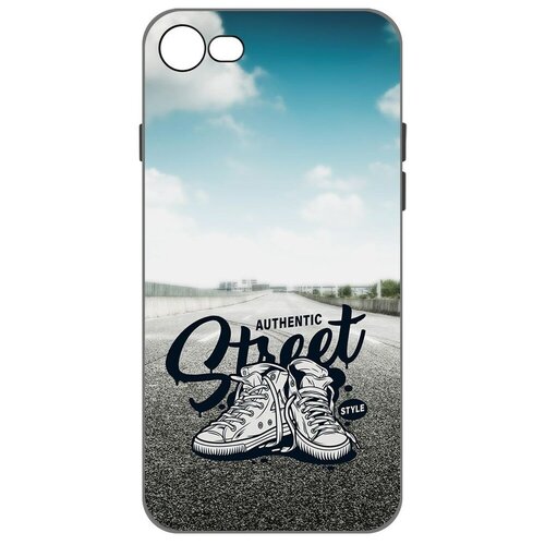 Чехол-накладка Krutoff Soft Case Кроссовки мужские Уличный стиль для iPhone 7/8 черный чехол накладка krutoff soft case кроссовки мужские уличный стиль для iphone 11 черный