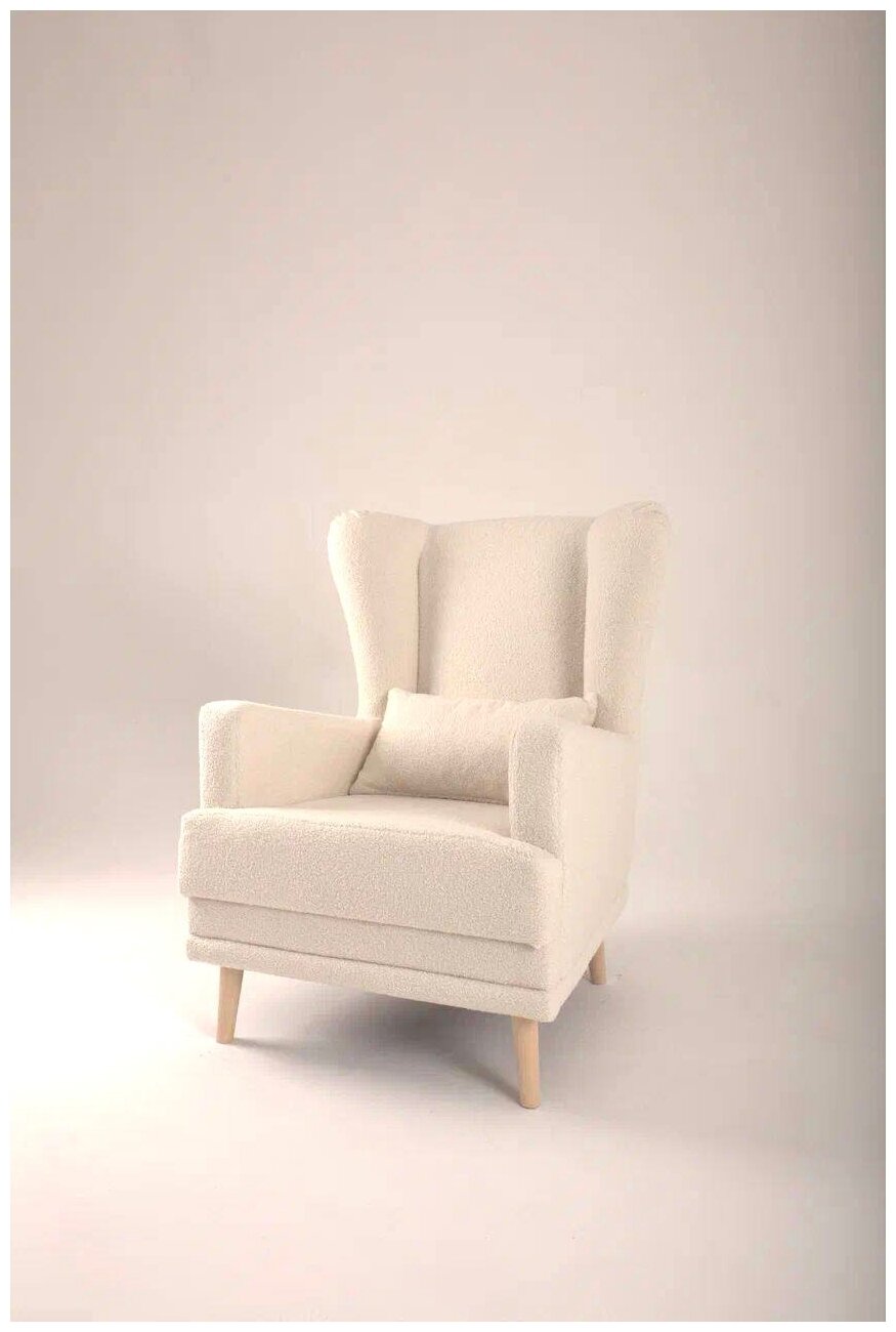 Кресло в ткани "барашек" мягкое / кресло для гостиной / кресло для отдыха