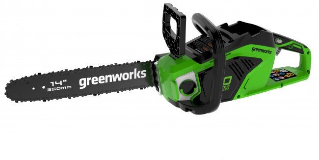 Цепная пила аккумуляторная 40V Greenworks 35 см, до 1,5 КВТ, бесщеточная GD40CS15
