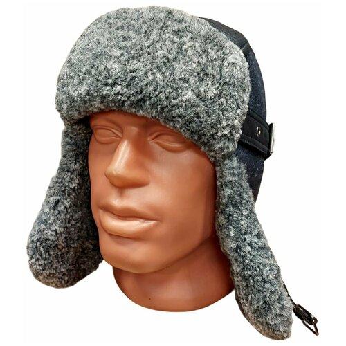 фото Шапка ушанка azenti, размер 60, синий